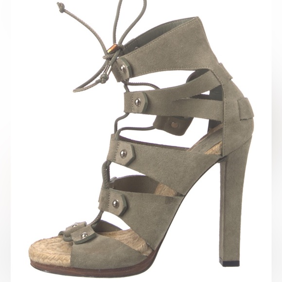 Gucci “Jasmine” Espadrille High Heel Sandals - Picture 1 of 8